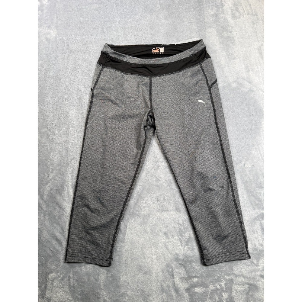 Puma Dry Cell Capri Leggings Womens Medium Gray Athleisure Yoga 510459